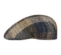 Lierys Siadona Wool Flat Cap by Men - Made in Italy Ivy hat with Peak, Lining Autumn-Winter Winter - S (54-55 cm) Brown-Blue