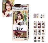 Lies Bubble Hair Color, Lies Hair Dye, Bubble Hair Dye Milk Tea Brown, Home Hair Dye Pure Plant Extract, Bubble Hair Color Kit, Natural Bubble Plant Hair Dye for All Hair Types (Burgundy Brown)