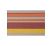 Lieson Table Mats Set of 4, PVC Placemats Sets Woven Placemats Stripes Pattern Christmas Table Place Mats 45x30CM, Red Orange Yellow