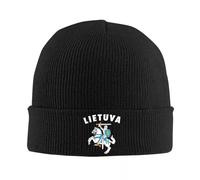 Lietuva Lithuania Coat of Arms Knitted Hat Beanie Autumn Winter Hats Warm Street Lithuanian Caps Men Women