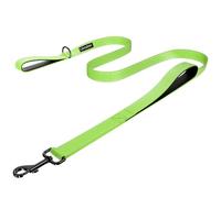 LIEVUIKEN Dog Leash 6ft Long, Double Handle Dog Leash for Safety Control Training, Heavy Duty Dog Leads with Traffic Padded Handles, Reflective Leashes for Small Medium Large Dogs(6ft, Green)