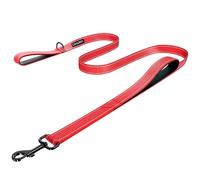 LIEVUIKEN Dog Leash 6ft Long, Double Handle Dog Leash for Safety Control Training, Heavy Duty Dog Leads with Traffic Padded Handles, Reflective Leashes for Small Medium Large Dogs(6ft, Red)