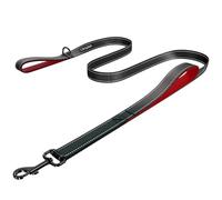 LIEVUIKEN Dog Leash 6ft Long, Double Handle Dog Leash for Safety Control Training, Heavy Duty Dog Leads with Traffic Padded Handles, Reflective Leashes for Small Medium Large Dogs(6ft, Black Red)