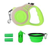 LIEVUIKEN Retractable Dog Leash Automatic Telescopic Tractor Dog Tape | Pet Tape 10/16 FT Durable and Convenient, with Folding Bowl, Dispenser, Rubbish Bags, Suitable for Small and Medium Dogs