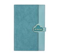 LIEWEI Boutique Shop UK A5 Cloud Clasp Business Notebook, 224 Pages 100g Thick Beige Paper, Hardcover Work Meeting Minutes Diary(Blu)