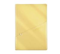 LIEWEI Boutique Shop UK A5 or B5 Business Notebook, Double-Layer Leather Stitch with Pocket, 256 Pages 80g Paper, Ribbon Bookmark(Gelb,A5)