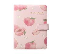 LIEWEI Boutique Shop UK A5 Pink Leather Notebook with Floral Page Illustration and Magnetic Closure, PU Journal Diary Planner