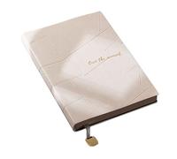 LIEWEI Boutique Shop UK A5 Thick Softcover Notebook, Retro Business Work Journal, 256 Pages 100g Paper, Lay-Flat, Metal Bookmark(Light pink)