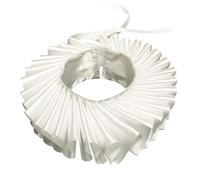 LIEWEI Boutique Shop UK Huralona Elizabethan Neck Ruffle Collar Cape Retro Gothic Lace Ruffled Clown Layered Victorian(White Satin)