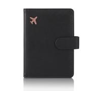LIEWEI Boutique Shop UK Leather Passport Book Holder with Multiple Card Slots Document Protection Cover Notebook Passport Sleeve(Nero)