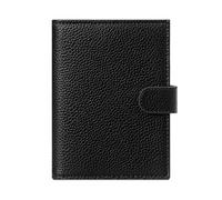 LIEWEI Boutique Shop UK Leather Passport Holder for Storing Documents and Tickets Protective Cover Ultra Thin Secure Passport Sleeve(Nero)