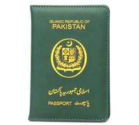 LIEWEI Boutique Shop UK Pakistan Passport Holder Unisex Bag Leather Lightweight Multifunctional Storage for Traveling Abroad Passport Sleeve(Grn)
