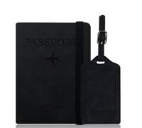 LIEWEI Boutique Shop UK Passport Bag Holder Leather Travel Multi-Function Ticket Case Card Organizer Passport Sleeve(Nero)