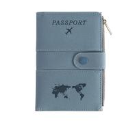 LIEWEI Boutique Shop UK Passport Book Holder Protective Cover Storage Bag Wallet ID Card Ticket Snap Mini Sleeve Passport Sleeve(Blu)