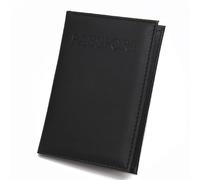 LIEWEI Boutique Shop UK Passport Holder Leather Cover Simple Thin Ticket Thief-Proof Document Organizer Passport Sleeve(Nero)