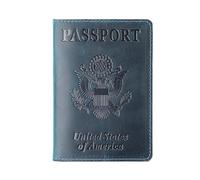 LIEWEI Boutique Shop UK Retro Multinational Passport Protective Cover,American Holder ID Bag,Travel Portable Slim Wallet Case Passport Sleeve(Donker Blauw)