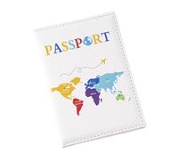 LIEWEI Boutique Shop UK Travel Passport Holder Book Protective Cover Shell Leather Case Thin Document Storage Bag Passport Sleeve(Light Blue)
