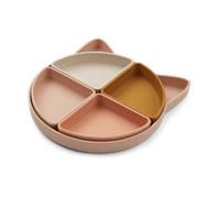 Liewood Arne children's plate + 4 bowls Cat rose multi mix