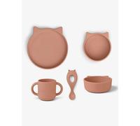 Liewood Cat Dark Rose Vivi Animal Shape Silicone Tableware Set of Four 1 Size