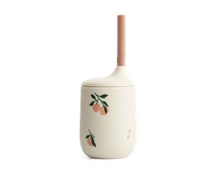 Liewood Ellis printed sippy cup with straw 23 cl Peach-Sea shell mix