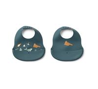 Liewood Ember printed bib 2 pieces Arctic Sea-Ocean view