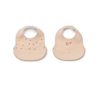 Liewood Ember printed bib 2 pieces Mini Butterfly-apple blossom