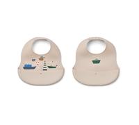 Liewood Ember printed bib 2 pieces Sailing-sandy
