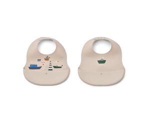 Liewood Ember printed bib 2 pieces Sailing-sandy