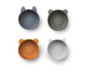 Liewood Iggy silicone bowl 4 pieces Blue mix