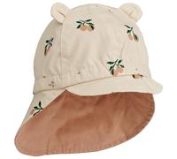 LIEWOOD - Kid's Gorm Reversible Sun Hat with Ears - Cap size 41-43 cm - 0-3 Months, sand/brown