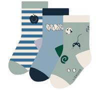 LIEWOOD - Kid's Silas Socks 3-Pack - Sports socks size 29-32, turquoise