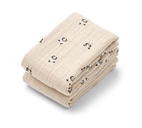 Liewood Lewis muslin blanket 2-pack 65x65 cm Mini panda-sandy mix