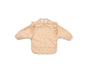 Liewood Merle ruffle bib with sleeves Mini Butterfly-apple blossom