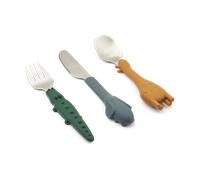 Liewood Tove all together cutlery set 3 pieces Golden caramel mix