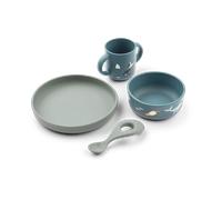 Liewood Vivi printed dinnerware set 4 pieces. Arctic Sea-Ocean view