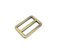 LIFABOLA Rectangle Adjust Tri-glide Pin Ring Inner Wide 20mm/25mm/32mm/38mm/50mm, Metal Thickened Roller Buckle Slider 1pc(Brass,38mm)
