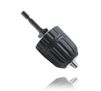 LifCratms 0.8-10mm 3/8" Keyless Drill Chuck Adapter, 3/8-24UNF Capacity Mount 1/4" Hex Shank Drill Chuck Quick Change Conversion Adapter for Impact Driver