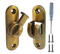 LifCratms 1 Pack 90/180 Degree Antique Brass Barn Door Lock, Security Sliding Door Latch, Gate Latches Hardware for Bathroom, Window, Cabinet, Garden