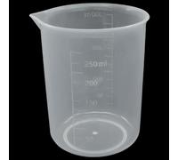 LifCratms 1 Piece Transparent Lab Measuring Cup, 250ml-300ml Plastic Graduated Beaker, for Science Experiment, Liquid Measuring