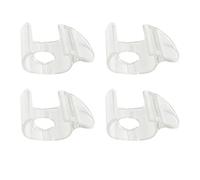 LifCratms 4-Pack Clear Cordless Blind Handles, Transparent Plastic Bottom Rail Roller Shades Lifting Clamp Pull for Cordless Blinds