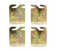 LifCratms 4Pcs Wood Bed Rail Hook Plates, Heavy Duty Bed Rail Fitting Bracket with Mounting Screws, Bed Frame Hardware Claw Hook Plate for Headboard and Footboard
