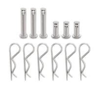 LifCratms Stainless Steel M3 X 65 R-shape Cotter Pin & M8 Clevis Pin Assortment Kit (12 Pieces, Silver, Corrosion Resistant, Easy Install)