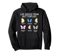Life Advice From Butterflies Inspirational Growth Quote Pullover Hoodie