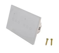 & Life Alexa Including App Voice Control Remote & Designed Operation Gang Touch Switch 2 Wifi Home Wall Switch for Manual(5 Gang-White)