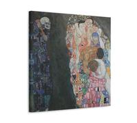 Life And Death By Gustav Klimt Artists Works Printed Posters Art Canvas Decor Wall Print Photo Home Modern Decoratives 20x20inch(50x50cm)