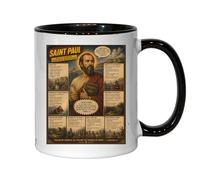 Life and Legacy of Saint Paul Ceramic Tea Coffee Mug Black