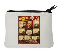 Life and Legacy of Trotsky Revolution Neoprene Coin Purse Pouch 10x11cm White