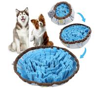 Life And Style Snuffle Mat for Dogs Large Breed, Puppy Puzzle Toys Small Dog Enrichment Toys for Dogs, Dog Mental Stimulation Toys Slow Eating, Stress Relief Dog Toy for Feeding (Blue, 48 x 48)