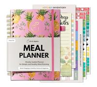 Life & Apples Meal Planner with Grocery List - Weekly Menu Plan and Prep, Healthy Diet and Weight Loss Tracking, 1 Year Undated Meal Planning Notebook, 5 X 8 Inch Spiral Notebook, Pineapples