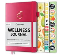 Life & Apples Wellness Journal Planner - Food Log, Fitness Tracker, Habit Tracker, Weight Loss Journal for Diet Tracking and Health Goals, Undated, Size A5 Berry
